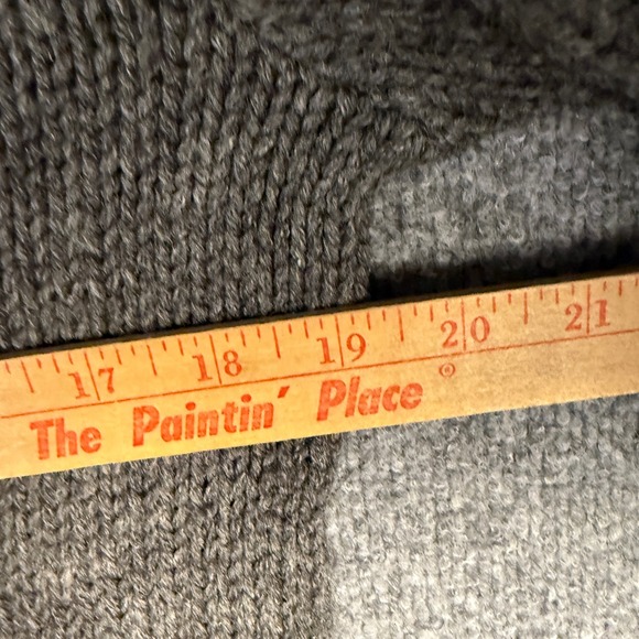 50s 60s Pendleton‎ Wool Sweater Turtleneck Gray Beige Size 38 - Picture 6 of 7